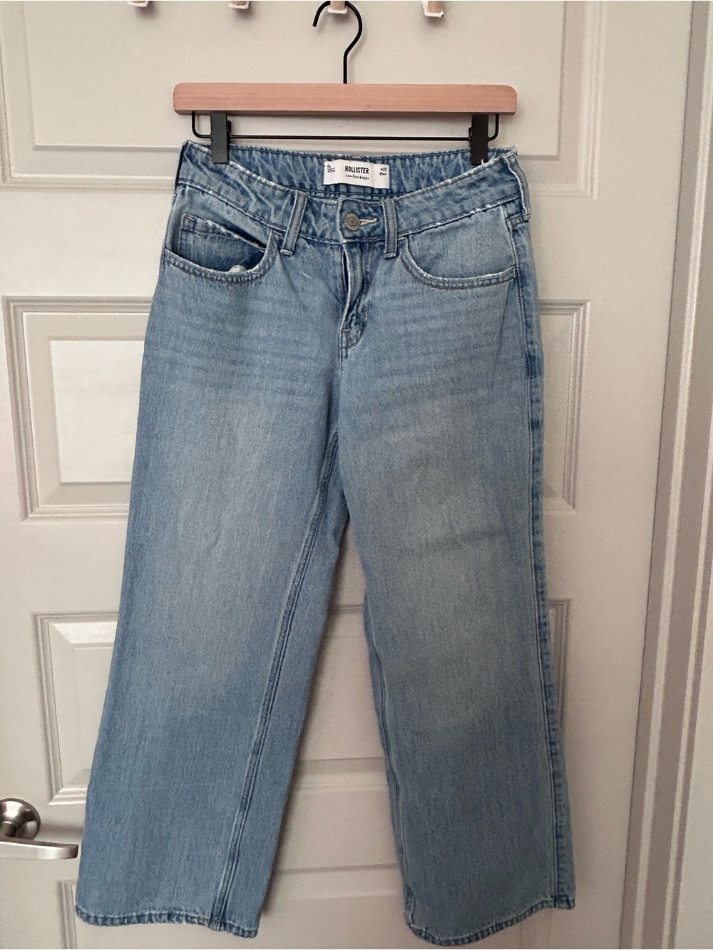 Hollister Light Blue Low Rise Baggy Jeans